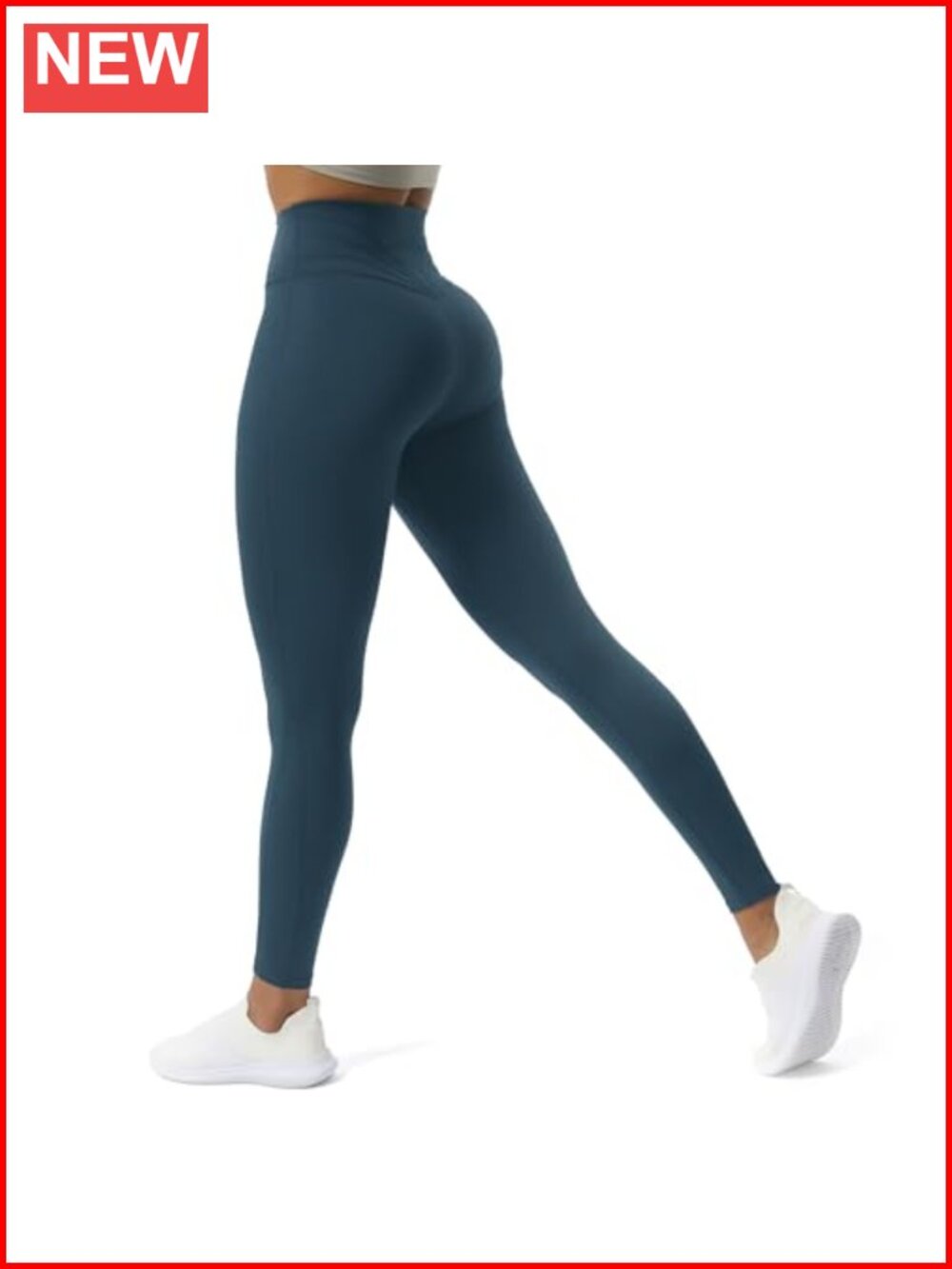 Women's High Waisted Yoga Leggings Buttery Soft Nylon Spandex No Pockets